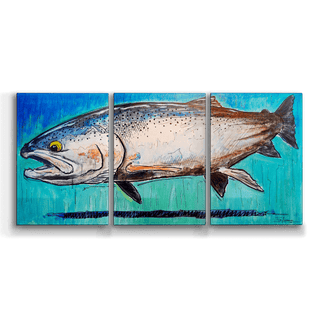 Steelhead Splendor: 3-Piece Metal Box Art Metal Box Wall Art Ed Anderson