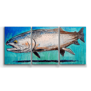 Steelhead Splendor: 3-Piece Metal Box Art Metal Box Wall Art Ed Anderson