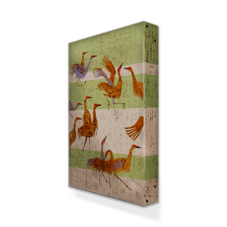 Return of the Sandhill Cranes: 3-Piece Metal Box Art Metal Box Wall Art Shelle Lindholm
