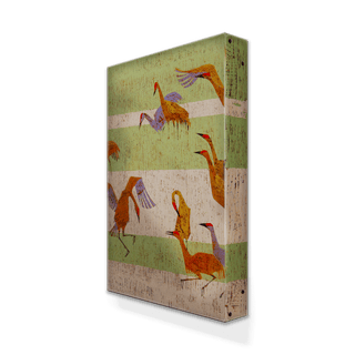 Return of the Sandhill Cranes: 3-Piece Metal Box Art Metal Box Wall Art Shelle Lindholm