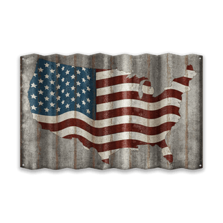 USA Map - Corrugated Metal Wall Art Corrugated Wall Art Meissenburg Designs