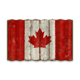 Canadian Flag - Corrugated Metal Wall Art Corrugated Wall Art Meissenburg Designs