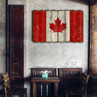 Canadian Flag - Corrugated Metal Wall Art Corrugated Wall Art Meissenburg Designs