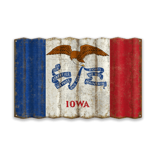 Iowa State Flag - Corrugated Metal Wall Art Corrugated Wall Art Meissenburg Designs