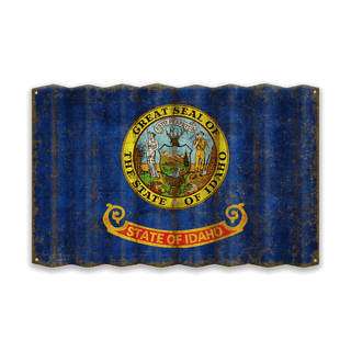 Idaho State Flag - Corrugated Metal Wall Art Corrugated Wall Art Meissenburg Designs