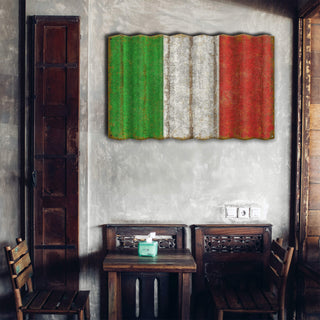 Italian Flag - Corrugated Metal Wall Art Corrugated Wall Art Meissenburg Designs