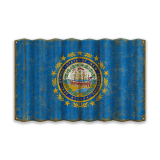 New Hampshire State Flag - Corrugated Metal Wall Art Corrugated Wall Art Meissenburg Designs