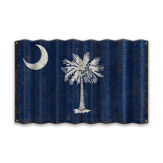 South Carolina State Flag - Corrugated Metal Wall Art Corrugated Wall Art Meissenburg Designs