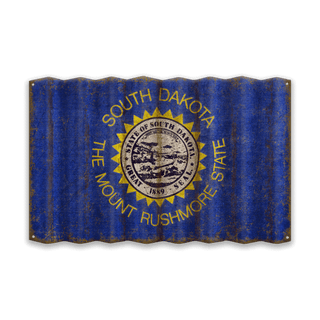 South Dakota State Flag - Corrugated Metal Wall Art Corrugated Wall Art Meissenburg Designs