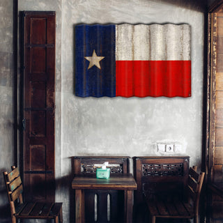 Texas State Flag - Corrugated Metal Wall Art Corrugated Wall Art Meissenburg Designs