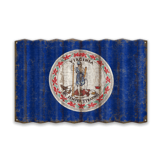 Virginia State Flag - Corrugated Metal Wall Art Corrugated Wall Art Meissenburg Designs