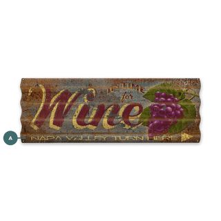 It's Time For Wine - Corrugated Metal Wall Art Corrugated Wall Art Marty Mummert Studio