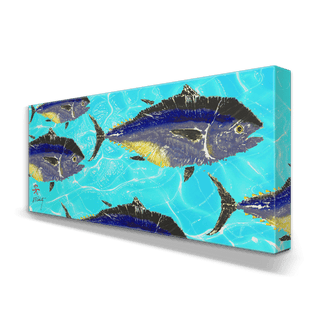 School of Bluefin - Metal Box Art Metal Box Wall Art FishAye Trading Company