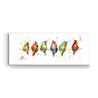 Hummers on a Wire - Metal Box Art Metal Box Wall Art Dean Crouser