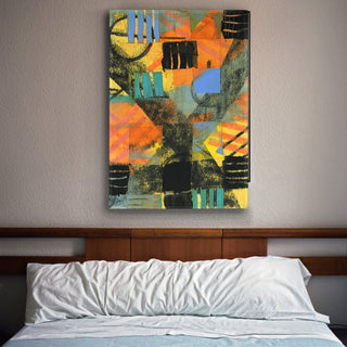 Orange Chex I - Metal Box Art Metal Box Wall Art Nancy Seiler