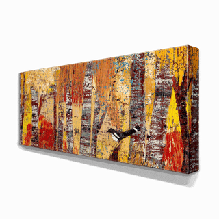 Seasonal Serenade: Autumn Reflection - Metal Box Art Metal Box Wall Art Shelle Lindholm