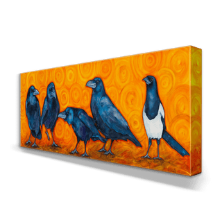 Odd Bird Out - Metal Box Art Metal Box Wall Art Karen Savory