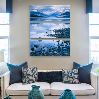 Lake McDonald: 3-Piece Metal Box Art Metal Box Wall Art John Lichtwardt