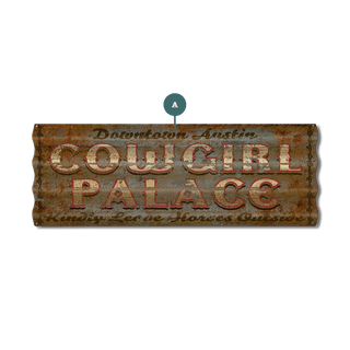 Cowgirl Palace - Corrugated Metal Wall Art Corrugated Wall Art Meissenburg Designs