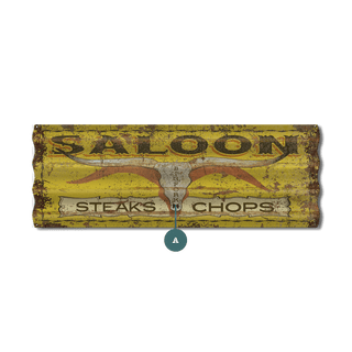 Saloon, Steaks and Chops - Corrugated Metal Wall Art Corrugated Wall Art Marty Mummert Studio