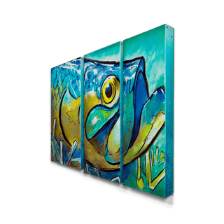 Tidal Tarpon: 3-Piece Metal Box Art Metal Box Wall Art Ed Anderson