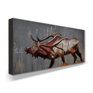 Elk Morning Bugle: Metal Box Art Metal Box Wall Art Ed Anderson