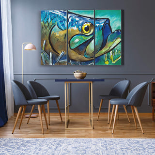 Tidal Tarpon: 3-Piece Metal Box Art Metal Box Wall Art Ed Anderson