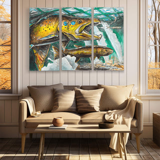 The Thrill of the Chase: 3-Piece Metal Box Art Metal Box Wall Art Ed Anderson