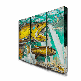 The Thrill of the Chase: 3-Piece Metal Box Art Metal Box Wall Art Ed Anderson