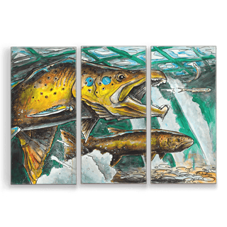 The Thrill of the Chase: 3-Piece Metal Box Art Metal Box Wall Art Ed Anderson