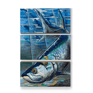The Tarpon's Tale: 3-Piece Metal Box Art Metal Box Wall Art Ed Anderson