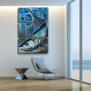 The Tarpon's Tale: 3-Piece Metal Box Art Metal Box Wall Art Ed Anderson