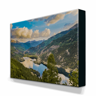 Mountain Lake Panorama - Metal Box Art Metal Box Wall Art Michael Underwood