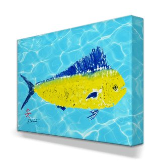 Solo Mahimahi - Metal Box Art Metal Box Wall Art FishAye Trading Company