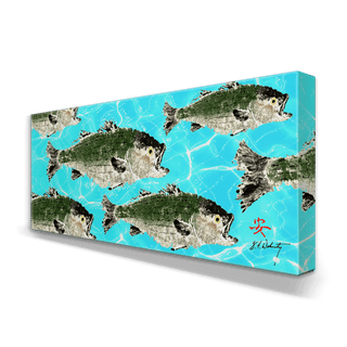 School of Striped Bass - Metal Box Art Metal Box Wall Art FishAye Trading Company