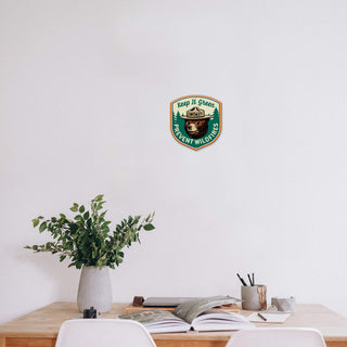 Smokey Bear Keep It Green Shield - Aluminum Shaped Wall Art Shaped Wall Art Smokey Bear