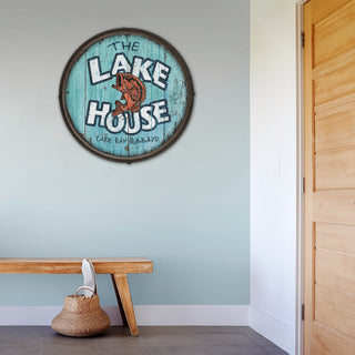 The Lake House - Barrel End Wall Art Barrel End Wall Art Meissenburg Designs
