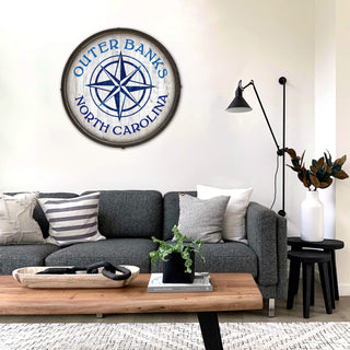Compass Rose - Barrel End Wall Art Barrel End Wall Art Meissenburg Designs