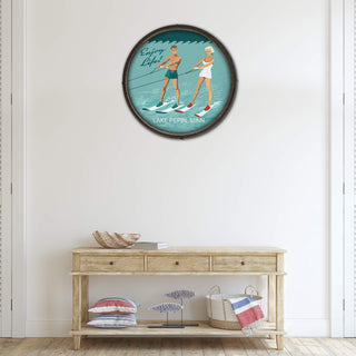 Enjoy Life Skiing - Barrel End Wall Art Barrel End Wall Art Meissenburg Designs