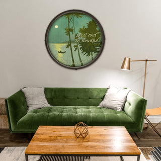 Rest and Be Thankful - Barrel End Wall Art Barrel End Wall Art Meissenburg Designs