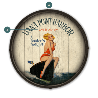 A Boater's Delight - Barrel End Wall Art Barrel End Wall Art Meissenburg Designs