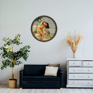 Island Girl - Barrel End Wall Art Barrel End Wall Art Meissenburg Designs