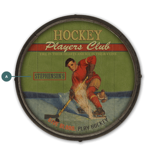 Hocky Players Club - Barrel End Wall Art Barrel End Wall Art Meissenburg Designs
