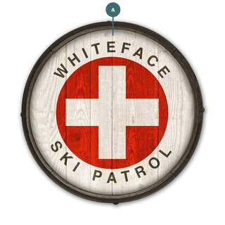 Vintage Ski Patrol Sign - Barrel End Wall Art Barrel End Wall Art Meissenburg Designs