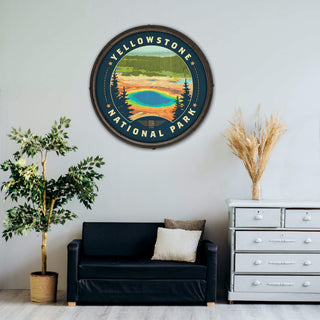 Grand Prismatic Spring, Yellowstone - Barrel End Wall Art Barrel End Wall Art Anderson Design Group