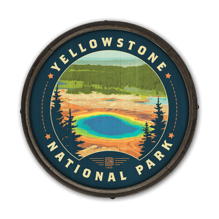 Grand Prismatic Spring, Yellowstone - Barrel End Wall Art Barrel End Wall Art Anderson Design Group