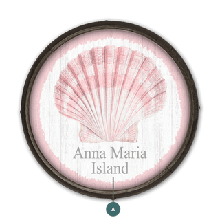 Scallop Shell Watercolor - Barrel End Wall Art Barrel End Wall Art Joanne Murphy
