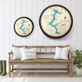 Lake Coeur d'Alene, Idaho on a Barrel End Barrel End Wall Art Lake Art