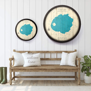 Crater Lake, Oregon on a Barrel End Barrel End Wall Art Lake Art