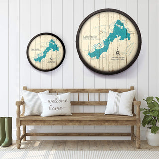 Lake Beulah, Wisconsin on a Barrel End Barrel End Wall Art Lake Art